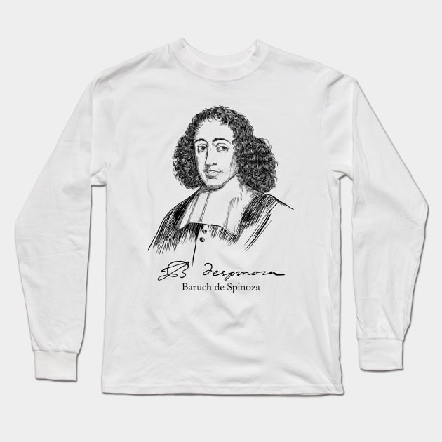 Baruch Spinoza, Dutch philosopher, philosophy, Long Sleeve T-Shirt by StabbedHeart